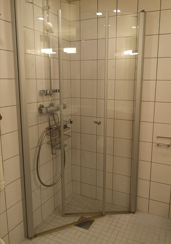 Shower door ,Plumbing fixture ,Bathroom ,Fixture ,Shower.