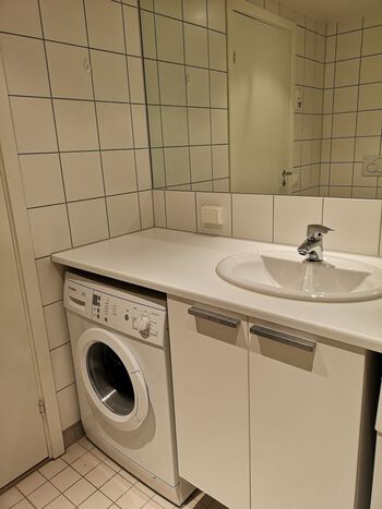 Laundry room ,Property ,Clothes dryer ,Tap ,Washing machine.