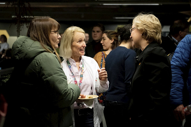 Dean Hanne Flinstad Harbo meets her employees