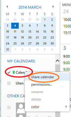 Share Calendar