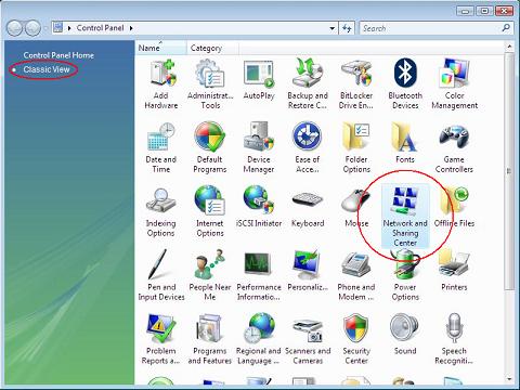 Restoring Network Connections Windows Vista