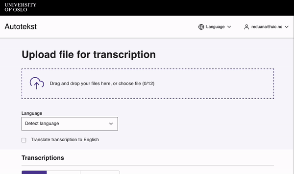 GIF displaying a mouse cursor moving over a field with the text "Drag and drop your files here, or choose file (0/12)". The field reacts and gets highlighted when the cursor is over it.