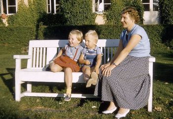 Our housemother and her children
1957