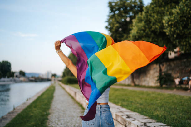 Prideflagg i vind
