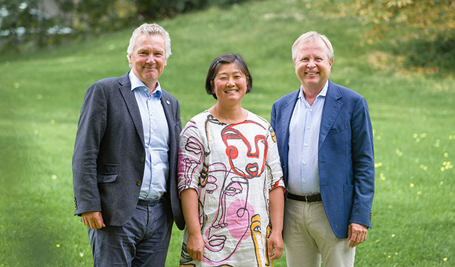 Bilde av Dag Kvale, Shuo-Wang Qiao og Torbjørn Omland