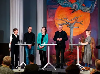 Panelet bestod av (fra venstre)&amp;#160;Karen V. Lykke, Birger Svihus,&amp;#160;Helle Margrete Meltzer&amp;#160;og&amp;#160;Bjørn Gimming. Ordtyrer var&amp;#160;Anne Håskoll-Haugen.