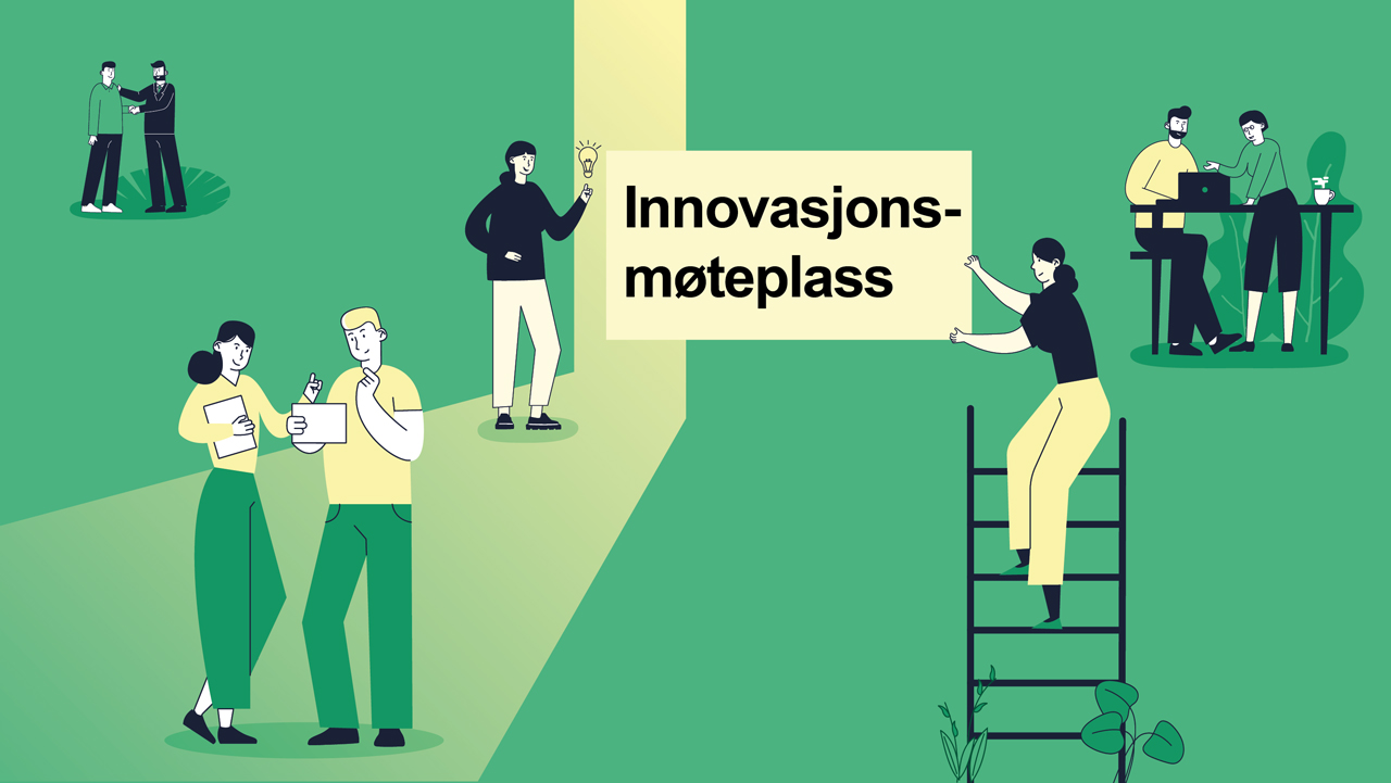 Illustrasjon innovasjonsmøteplass.
