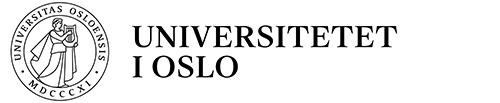 Universitetet i Oslos formelle logo, svart på hvit bakgrunn