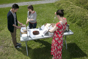 Tableware ,Table ,Outdoor table ,Outdoor furniture ,People in nature.