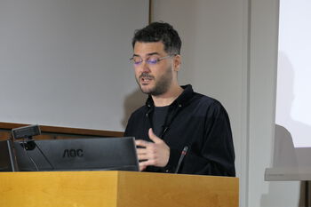 Glasses ,Podium ,Microphone ,Lectern ,Public address system.