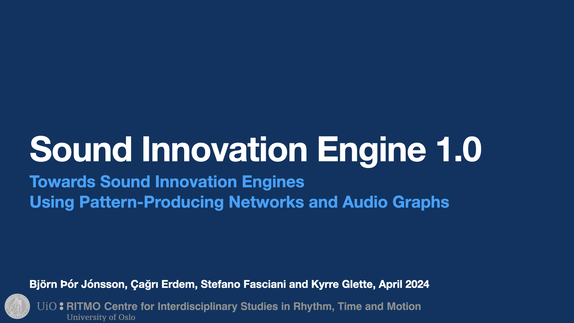 Sound Innovation Engine 1.0 Towards Sound Innovation Engines Using Pattern-Producing Networks and Audio Graphs