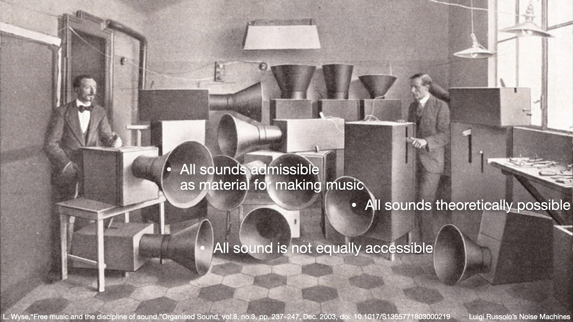 Luigi Russolo's Noise Machines.