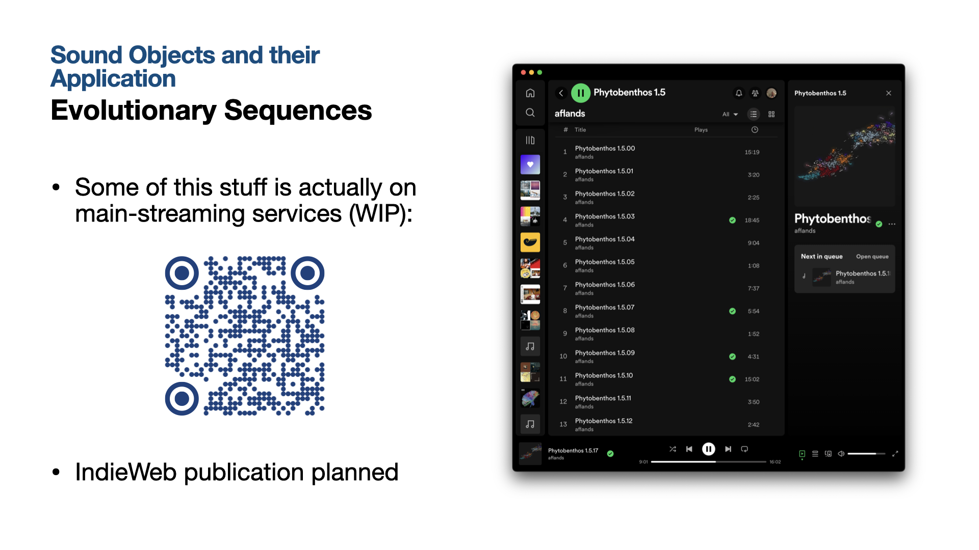 Sound Objects and their Application: Evolutionary Sequences on streaming services