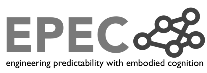 EPEC.  Engineering predictability with embodied cognition. It says with letters.. Logo.