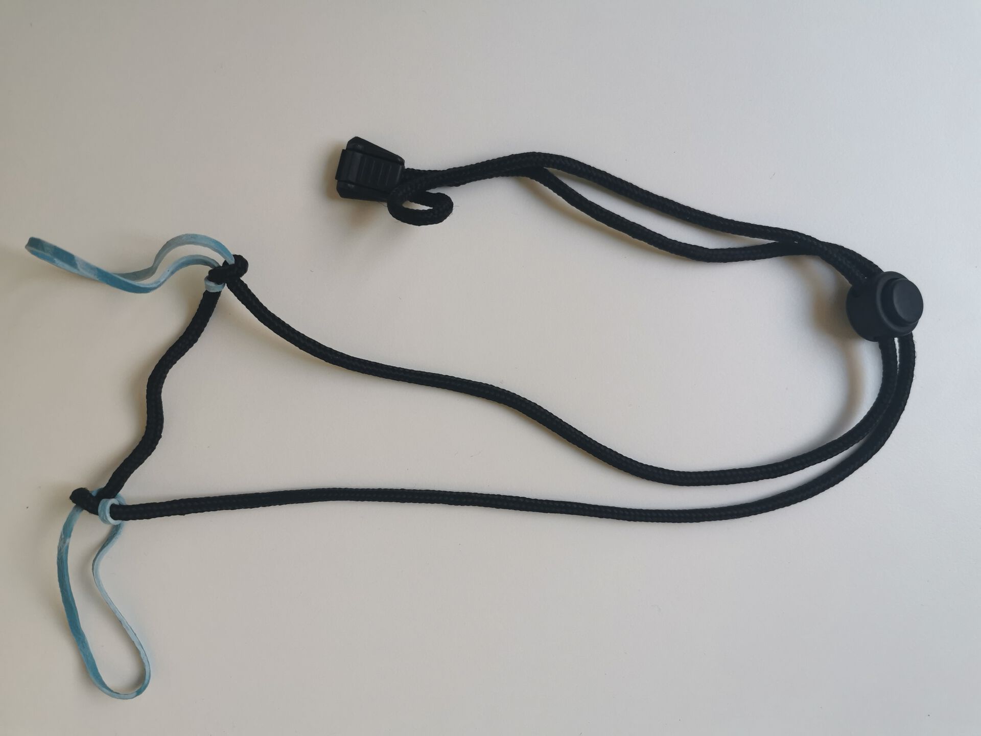 lanyard with two elastic bands attached