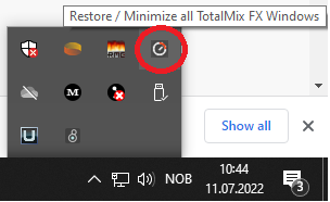 Icon for totalMix in Audio PC