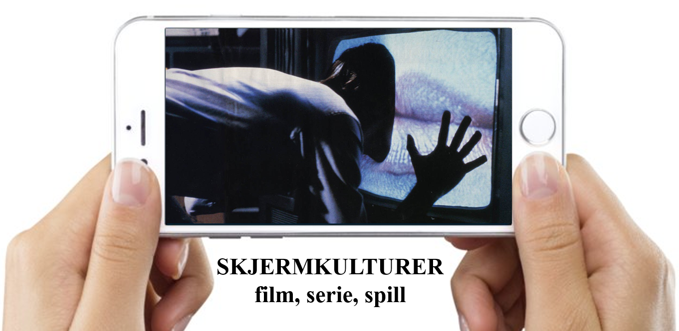 Bilde av en smarttelefon som viser en scene fra filmen Videodrome