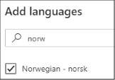 Select Norwegian display language