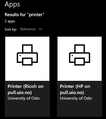 Available printers