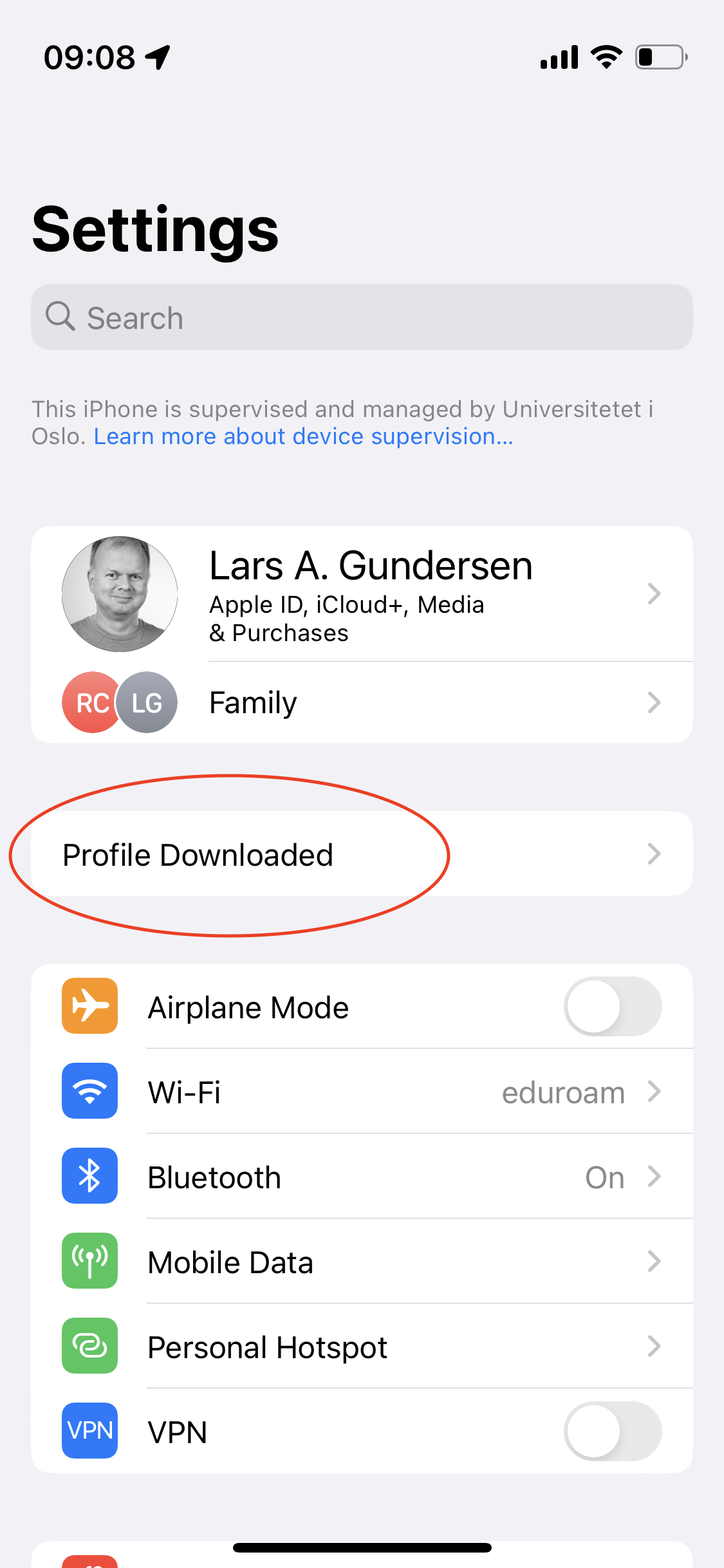 iOS PaperCut install profile 2